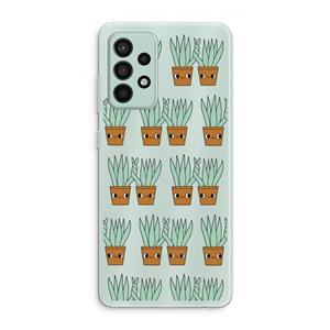 CaseCompany Sansevieria: Samsung Galaxy A52s 5G Transparant Hoesje