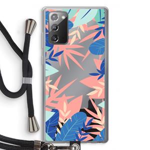 CaseCompany Tropisch: Samsung Galaxy Note 20 / Note 20 5G Transparant Hoesje met koord
