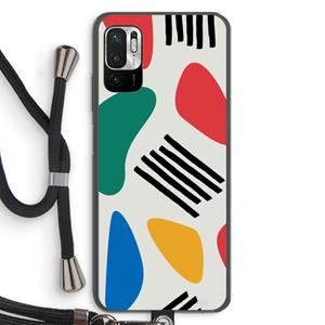 CaseCompany Illustratieve pop 1: Xiaomi Redmi Note 10 5G Transparant Hoesje met koord