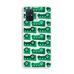 CaseCompany Crocs: Galaxy A71 Transparant Hoesje