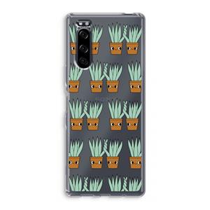 CaseCompany Sansevieria: Sony Xperia 5 Transparant Hoesje