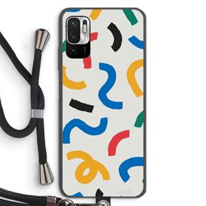 CaseCompany Illustratieve pop 2: Xiaomi Redmi Note 10 5G Transparant Hoesje met koord