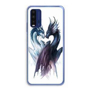 CaseCompany Yin Yang Dragons: Xiaomi Redmi 9T Transparant Hoesje