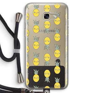 CaseCompany Ananas: Samsung Galaxy A5 (2017) Transparant Hoesje met koord
