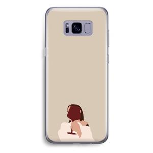CaseCompany I drink wine: Samsung Galaxy S8 Plus Transparant Hoesje