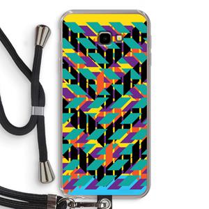 CaseCompany Skew Bee 1: Samsung Galaxy J4 Plus Transparant Hoesje met koord