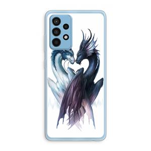 CaseCompany Yin Yang Dragons: Samsung Galaxy A52 Transparant Hoesje