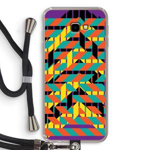 CaseCompany Skew Bee 2: Samsung Galaxy J4 Plus Transparant Hoesje met koord