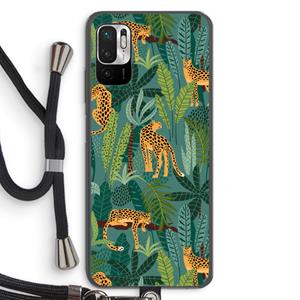 CaseCompany Luipaard 2: Xiaomi Redmi Note 10 5G Transparant Hoesje met koord