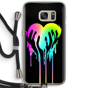CaseCompany Hold My Heart: Samsung Galaxy S7 Transparant Hoesje met koord