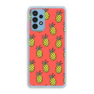 CaseCompany Ananas: Samsung Galaxy A52 Transparant Hoesje