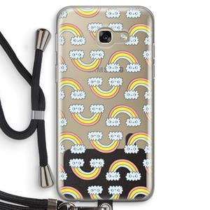 CaseCompany Regenboog: Samsung Galaxy A5 (2017) Transparant Hoesje met koord