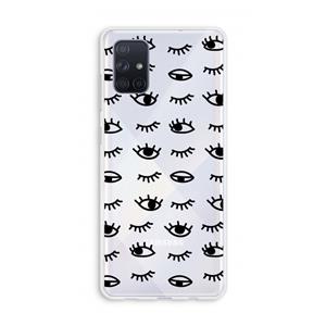 CaseCompany Eye pattern #2: Galaxy A71 Transparant Hoesje