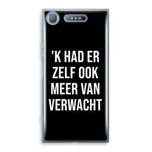 CaseCompany Meer verwacht - Zwart: Sony Xperia XZ1 Transparant Hoesje