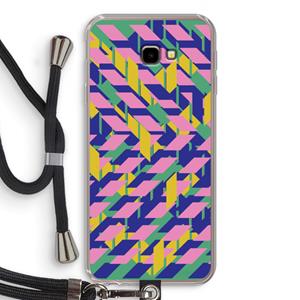 CaseCompany Skew Blush 1: Samsung Galaxy J4 Plus Transparant Hoesje met koord