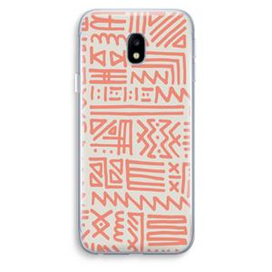CaseCompany Marrakech Pink: Samsung Galaxy J3 (2017) Transparant Hoesje