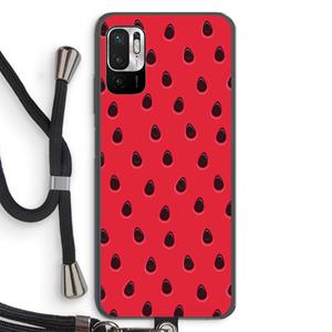 CaseCompany Watermelon: Xiaomi Redmi Note 10 5G Transparant Hoesje met koord