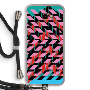 CaseCompany Skew Blush 2: Samsung Galaxy J4 Plus Transparant Hoesje met koord