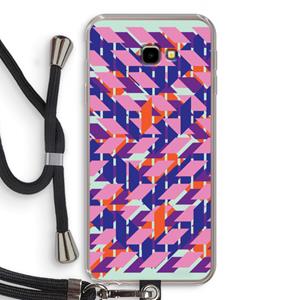 CaseCompany Skew Blush 3: Samsung Galaxy J4 Plus Transparant Hoesje met koord