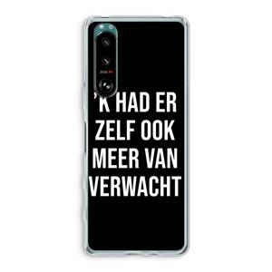 CaseCompany Meer verwacht - Zwart: Sony Xperia 5 III Transparant Hoesje
