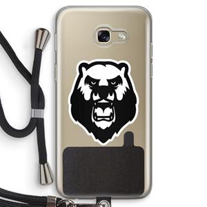 CaseCompany Angry Bear (white): Samsung Galaxy A5 (2017) Transparant Hoesje met koord