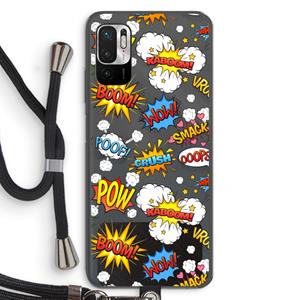 CaseCompany Pow Smack: Xiaomi Redmi Note 10 5G Transparant Hoesje met koord