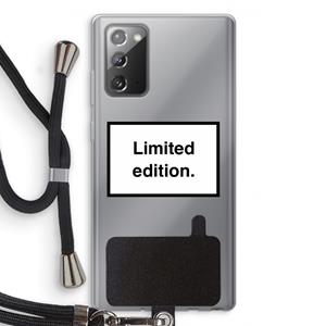 CaseCompany Limited edition: Samsung Galaxy Note 20 / Note 20 5G Transparant Hoesje met koord