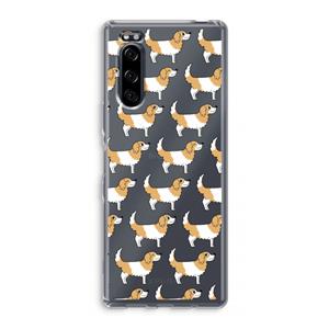 CaseCompany Doggy: Sony Xperia 5 Transparant Hoesje