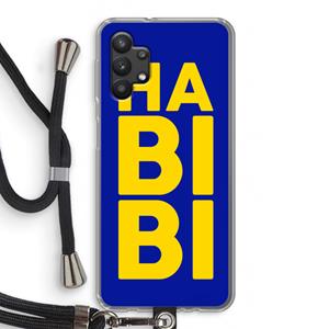 CaseCompany Habibi Blue: Samsung Galaxy A32 5G Transparant Hoesje met koord