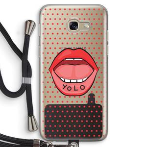 CaseCompany Yolo Denise: Samsung Galaxy A5 (2017) Transparant Hoesje met koord