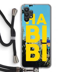 CaseCompany Habibi Majorelle : Samsung Galaxy A32 5G Transparant Hoesje met koord