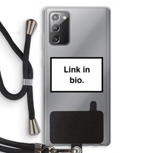 CaseCompany Link in bio: Samsung Galaxy Note 20 / Note 20 5G Transparant Hoesje met koord