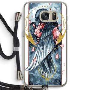 CaseCompany Golden Raven: Samsung Galaxy S7 Transparant Hoesje met koord