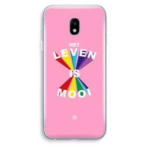 CaseCompany Het Leven Is Mooi: Samsung Galaxy J3 (2017) Transparant Hoesje