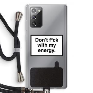 CaseCompany My energy: Samsung Galaxy Note 20 / Note 20 5G Transparant Hoesje met koord