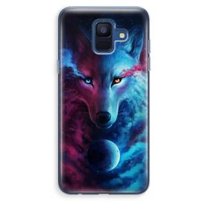CaseCompany Where Light And Dark Meet: Samsung Galaxy A6 (2018) Transparant Hoesje