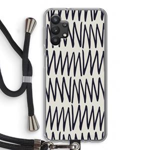 CaseCompany Marrakech Zigzag: Samsung Galaxy A32 5G Transparant Hoesje met koord