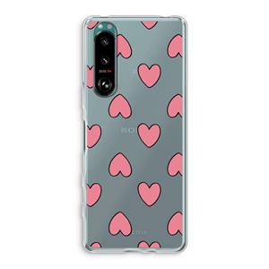 CaseCompany Ondersteboven verliefd: Sony Xperia 5 III Transparant Hoesje