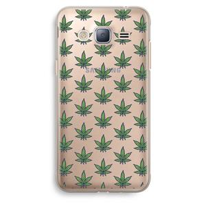 CaseCompany Weed: Samsung Galaxy J3 (2016) Transparant Hoesje