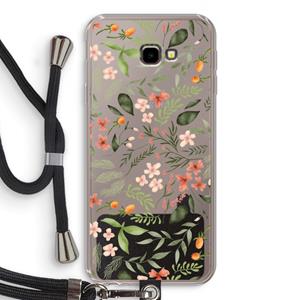 CaseCompany Sweet little flowers: Samsung Galaxy J4 Plus Transparant Hoesje met koord