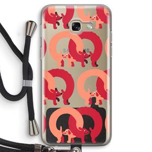 CaseCompany Dogs: Samsung Galaxy A5 (2017) Transparant Hoesje met koord