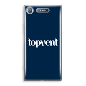 CaseCompany Topvent Navy: Sony Xperia XZ1 Transparant Hoesje
