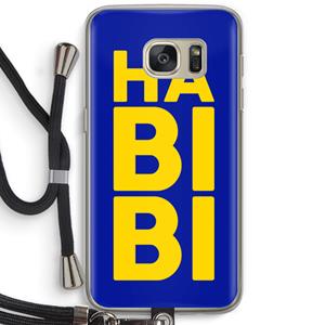 CaseCompany Habibi Blue: Samsung Galaxy S7 Transparant Hoesje met koord