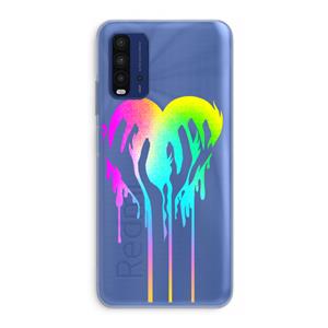 CaseCompany Hold My Heart: Xiaomi Redmi 9T Transparant Hoesje
