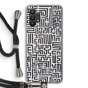 CaseCompany Moroccan Print: Samsung Galaxy A32 5G Transparant Hoesje met koord