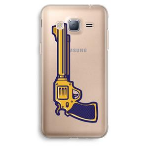 CaseCompany Pew Pew Pew: Samsung Galaxy J3 (2016) Transparant Hoesje