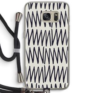 CaseCompany Marrakech Zigzag: Samsung Galaxy S7 Transparant Hoesje met koord