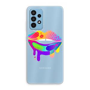CaseCompany Lip Palette: Samsung Galaxy A52 Transparant Hoesje