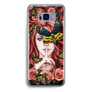 CaseCompany Lady Moth: Samsung Galaxy S8 Plus Transparant Hoesje