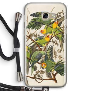 CaseCompany Carolinaparkiet: Samsung Galaxy A5 (2017) Transparant Hoesje met koord